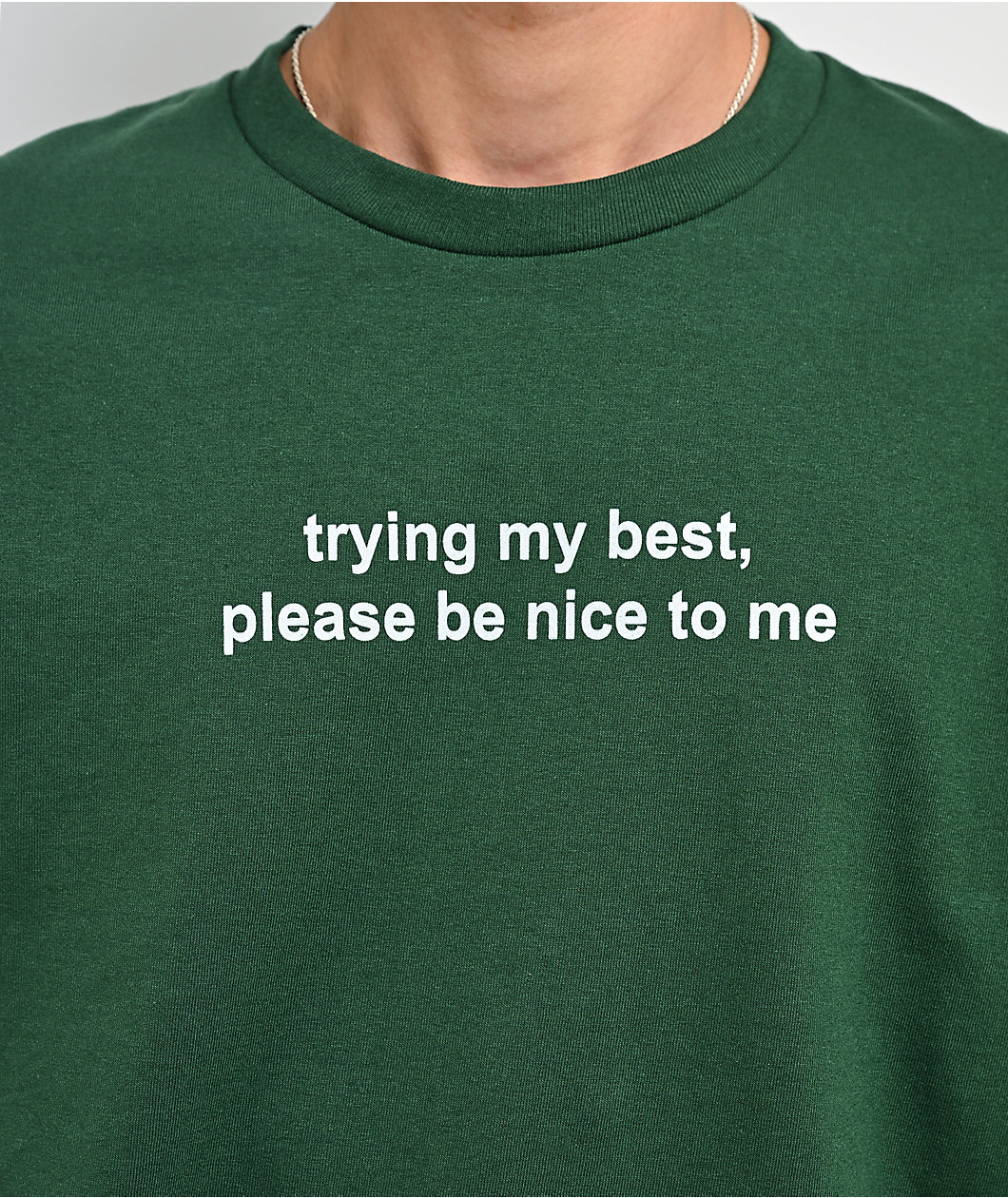 A.LAB Trying My Best Green T-Shirt