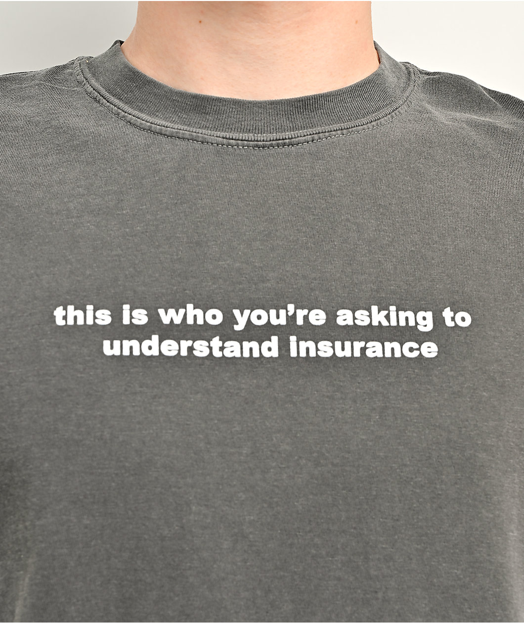 A.LAB Understand Insurance Grey Wash T-Shirt