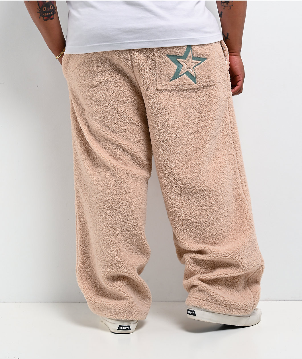 A.LAB Vibey Beige Sherpa Lounge Pants