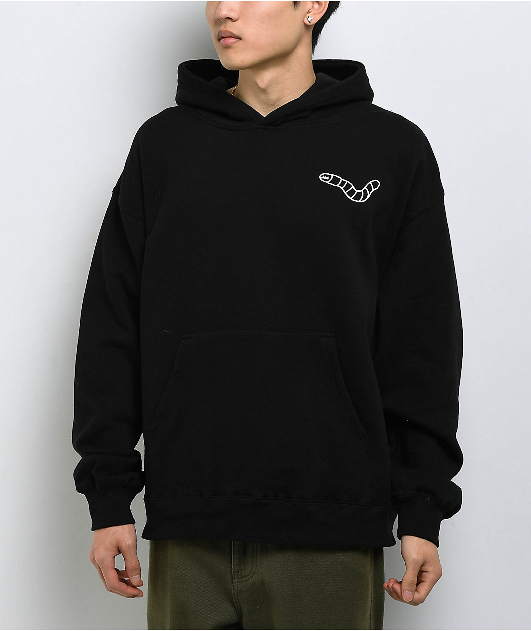 A.LAB Wanted Worm Black Hoodie