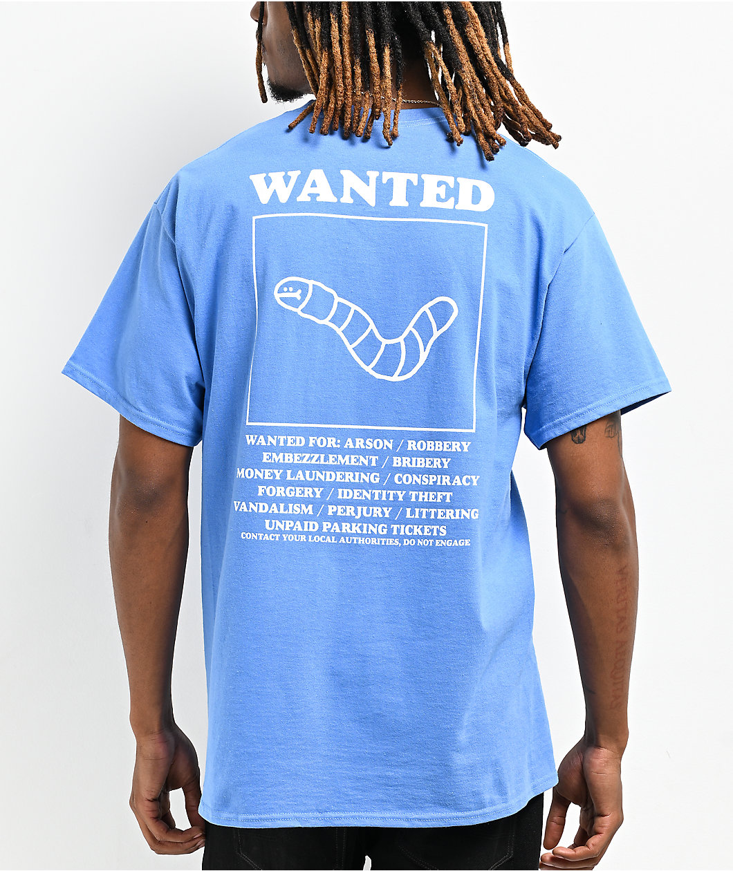 A.LAB Wanted Worm Blue T-Shirt