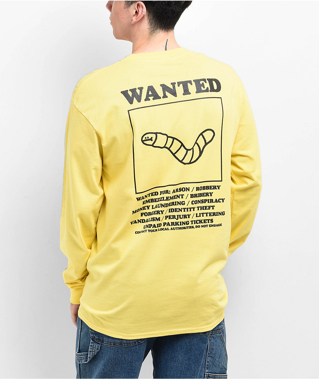 A.LAB Wanted Yellow Long Sleeve T-Shirt