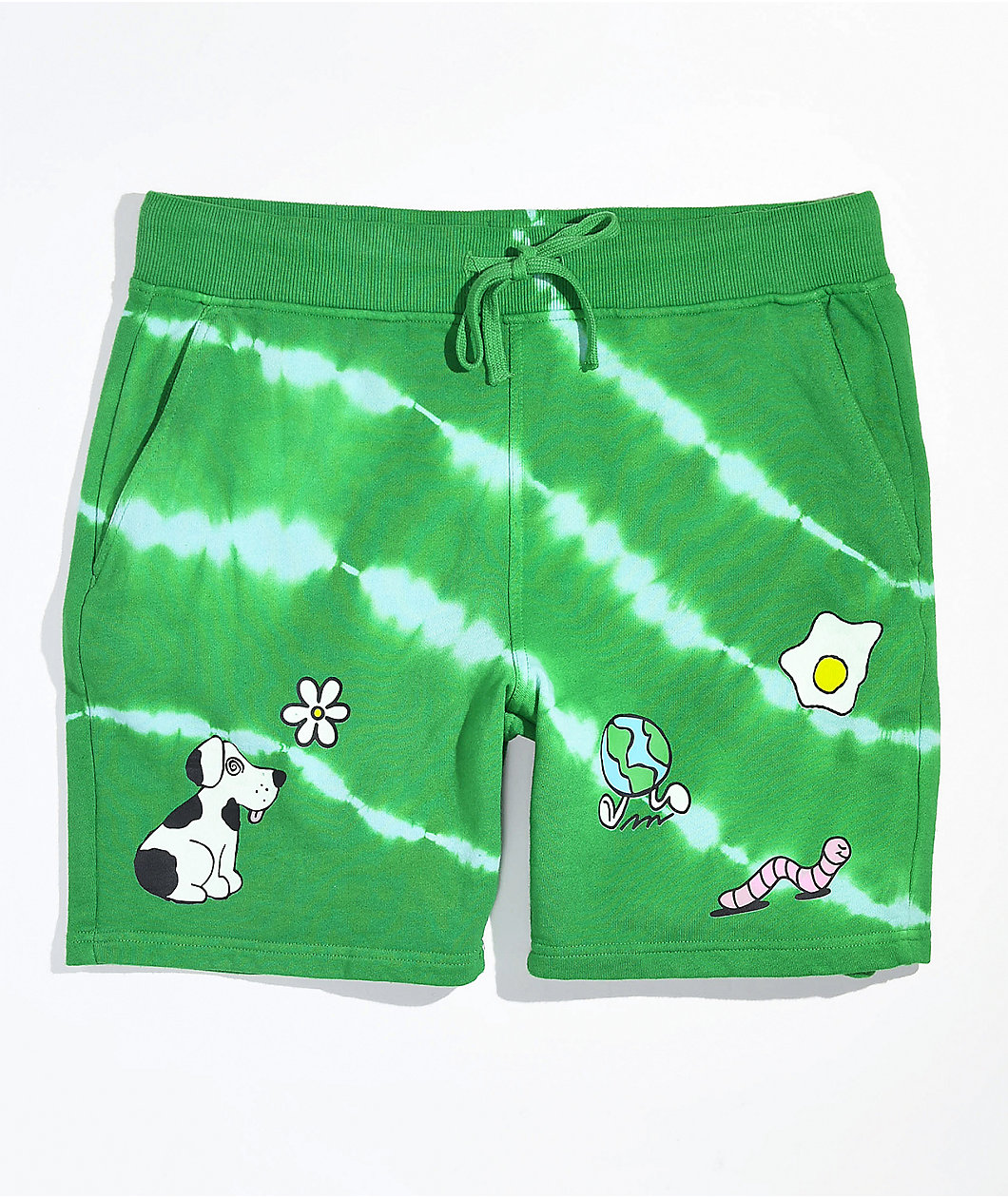 A.LAB Wavelength Green & Blue Tie Dye Sweat Shorts