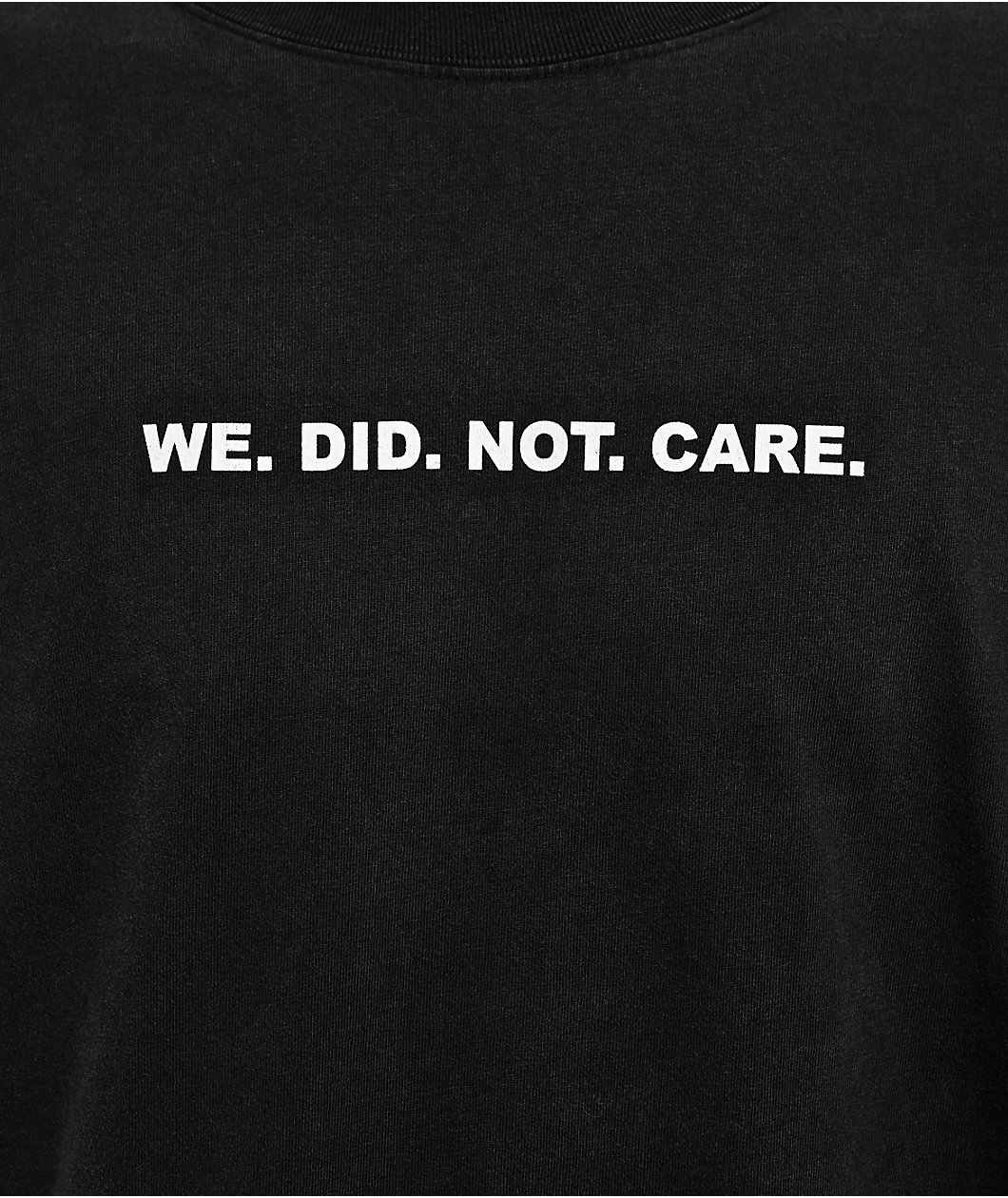 A.LAB We Did Not Care Black Wash T-Shirt