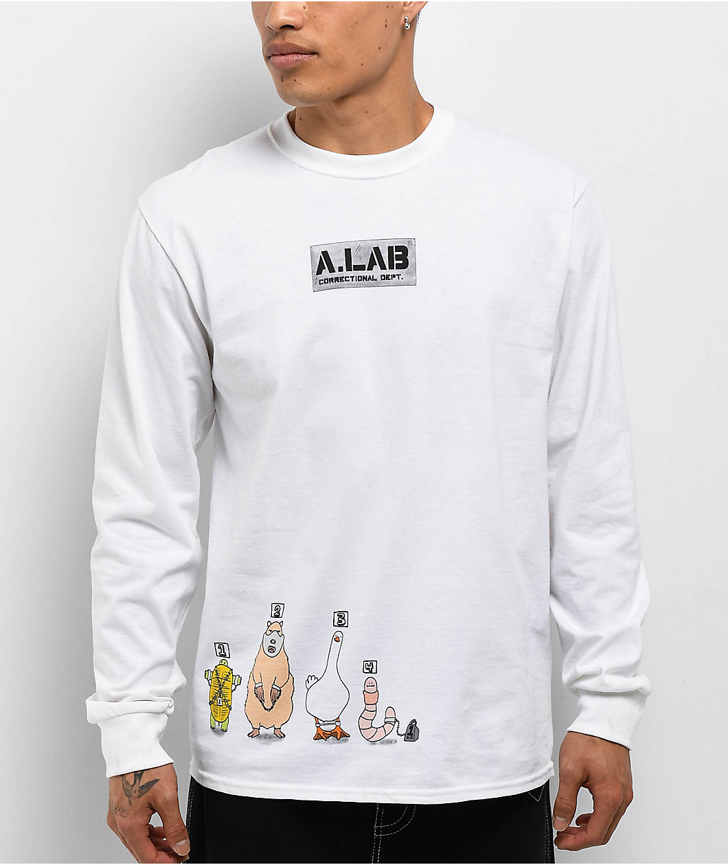 ALAB Heist Long Sleeve White T-Shirt