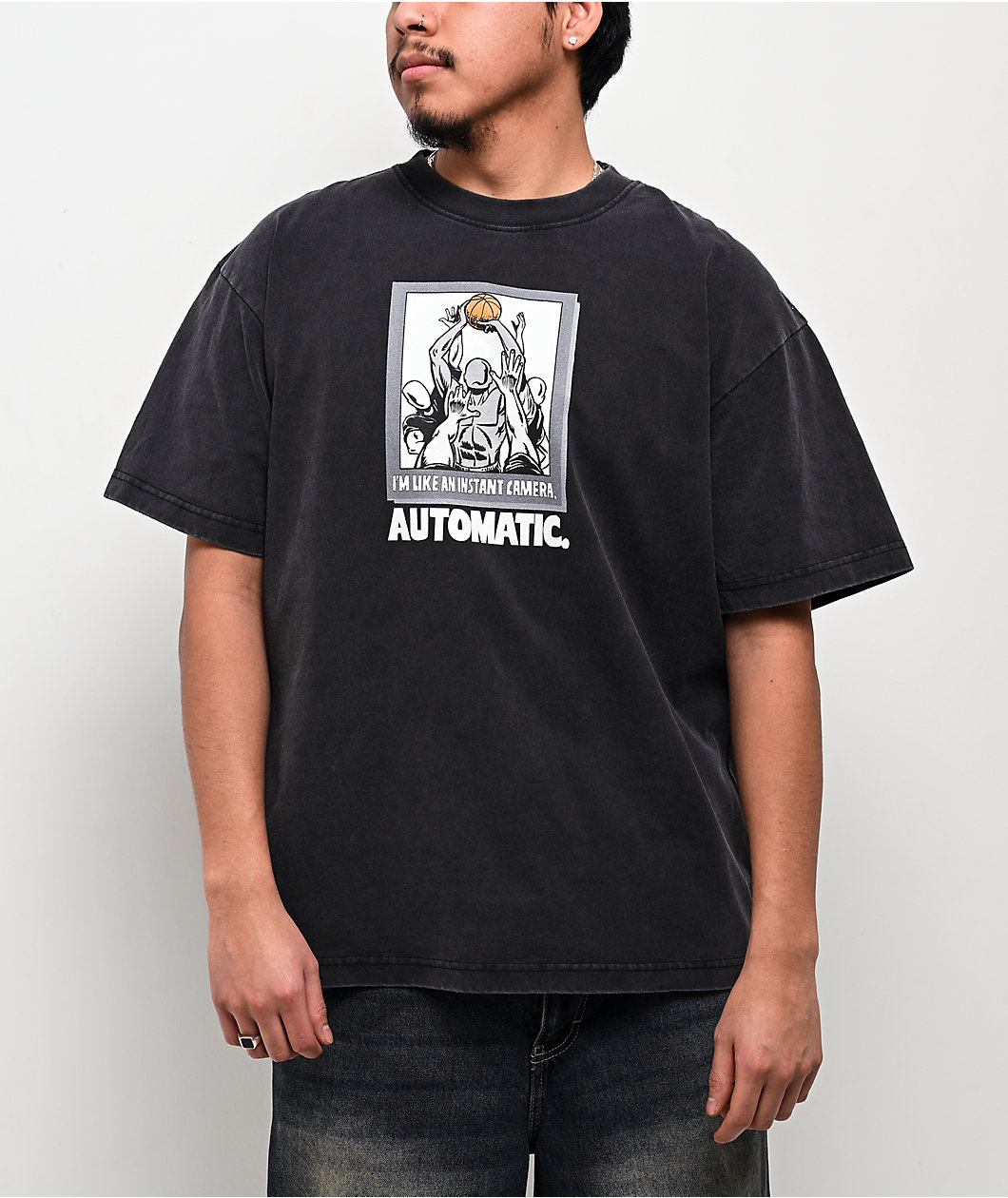 AND1 Instant Camera Vintage Black T-Shirt