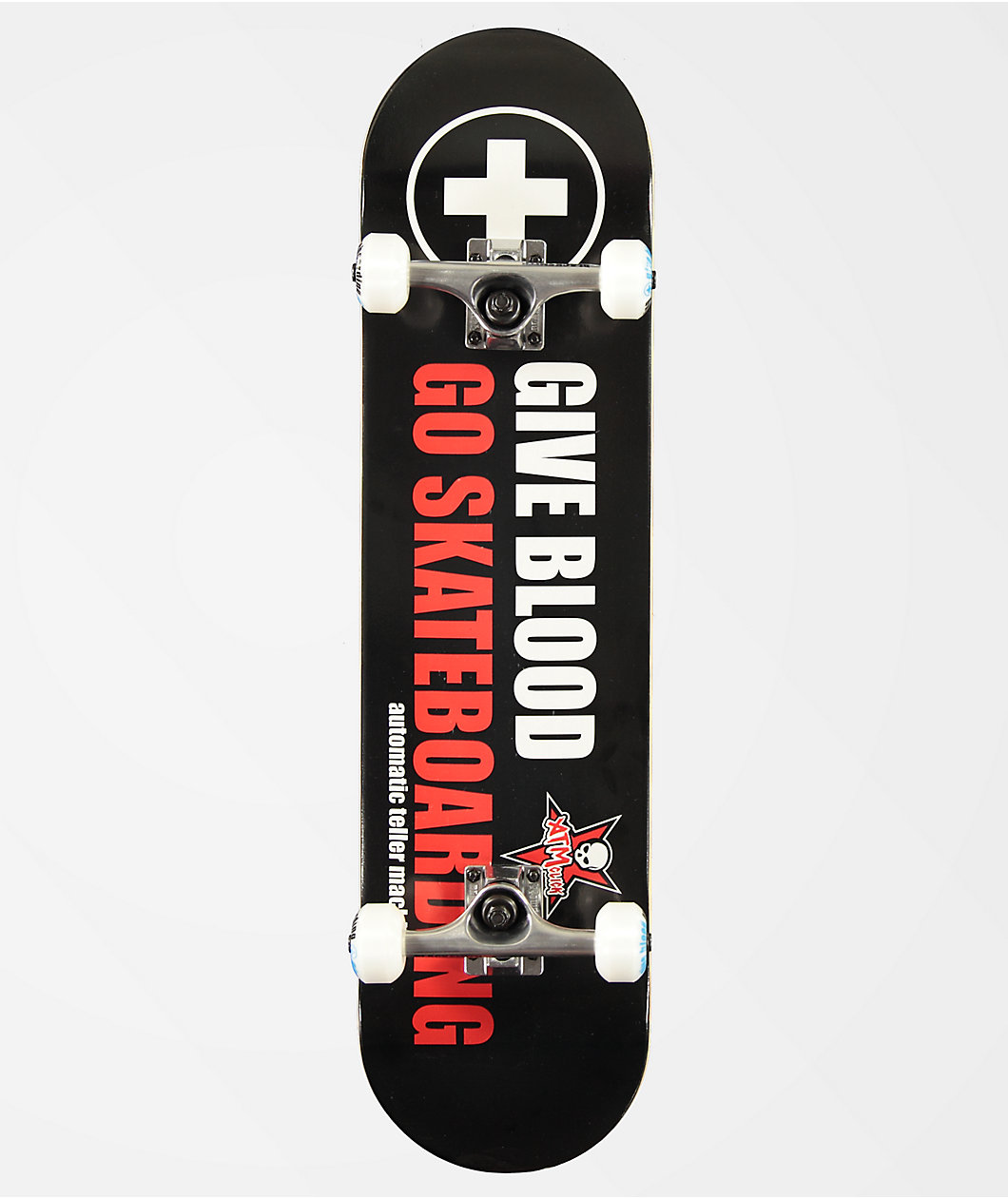 ATM Give Blood 8.0 Skateboard Complete