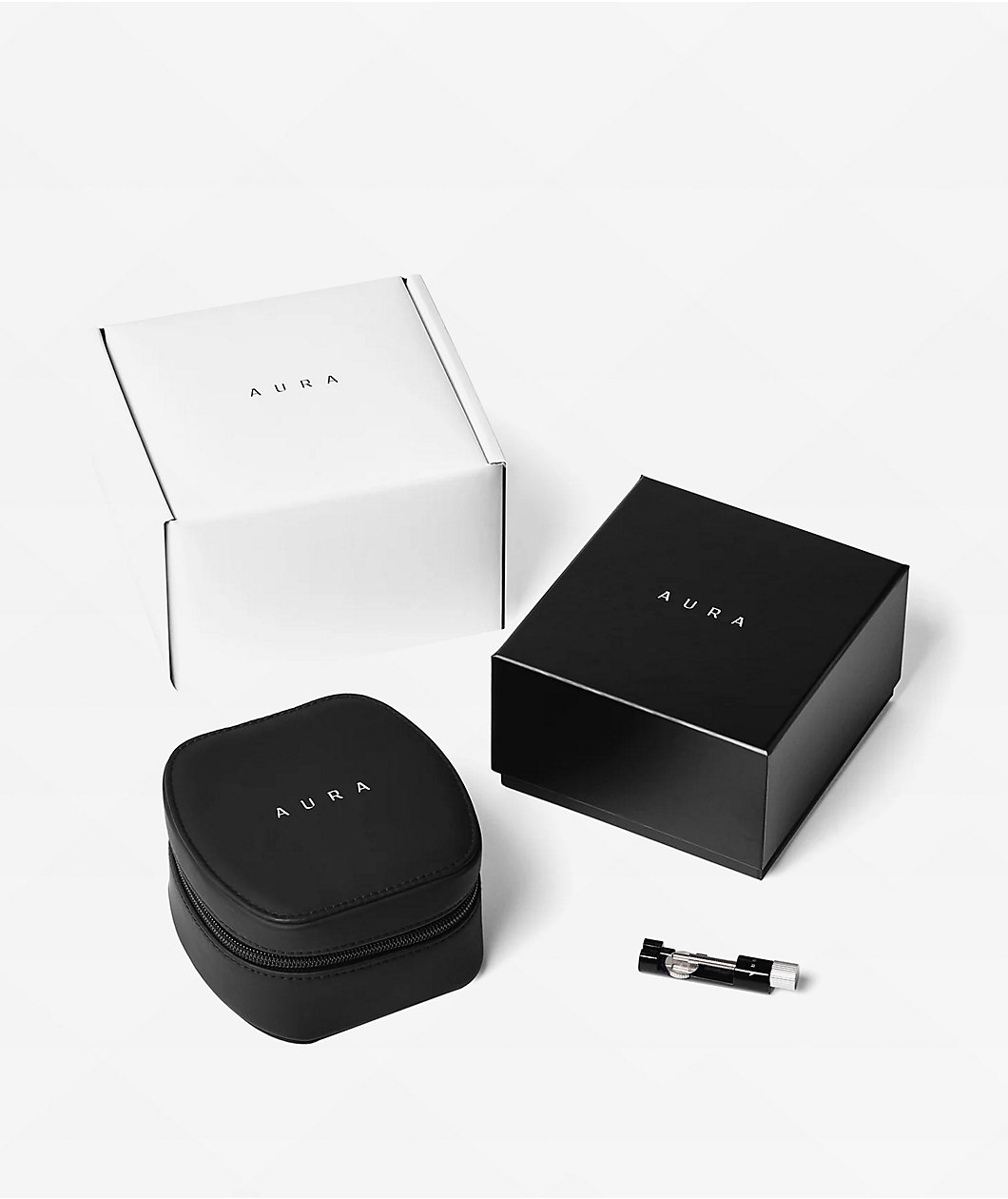 AURA Date 002 Black & Rose Analog Watch