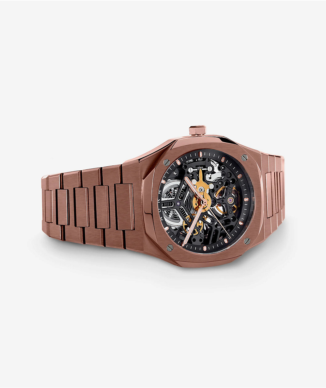 AURA Skeleton 002 Coffee Analog Watch