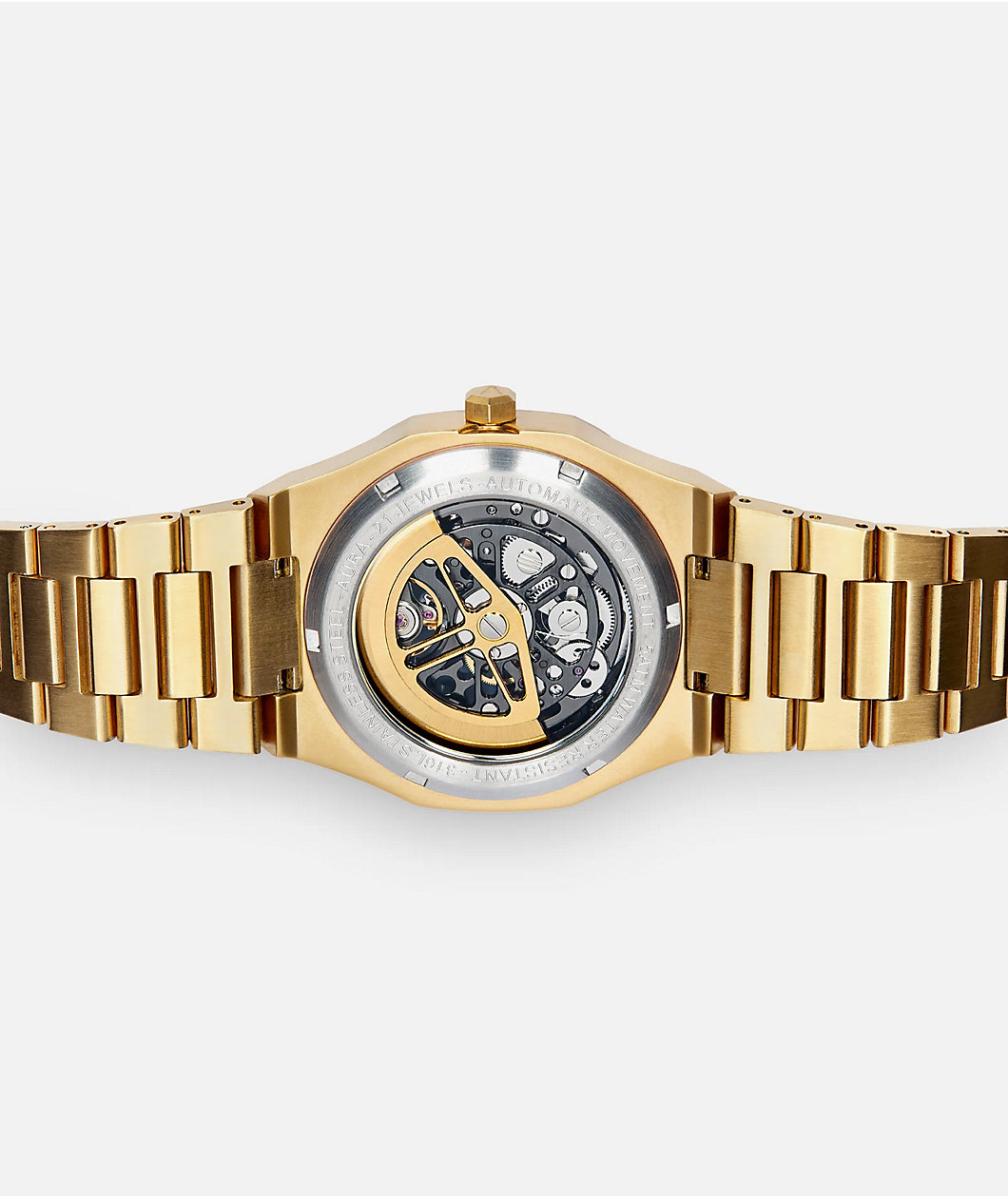 AURA Skeleton 002 Gold Analog Watch