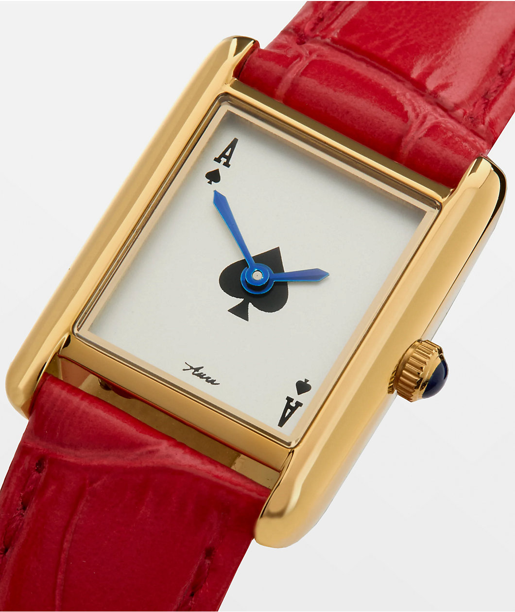AURA Tank Ace Red & Gold Analog Watch