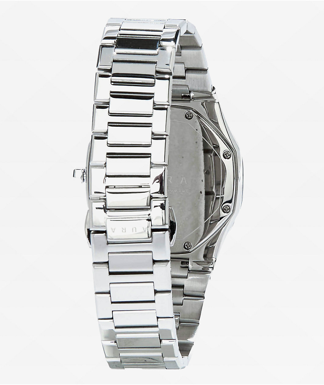 AURA Ultra Thin Mirror Stainless Steel Analog Watch