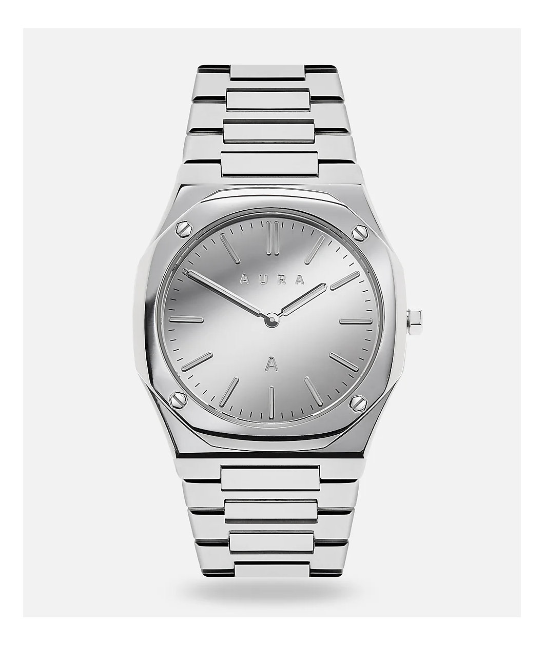 AURA Ultra Thin Mirror Stainless Steel Analog Watch