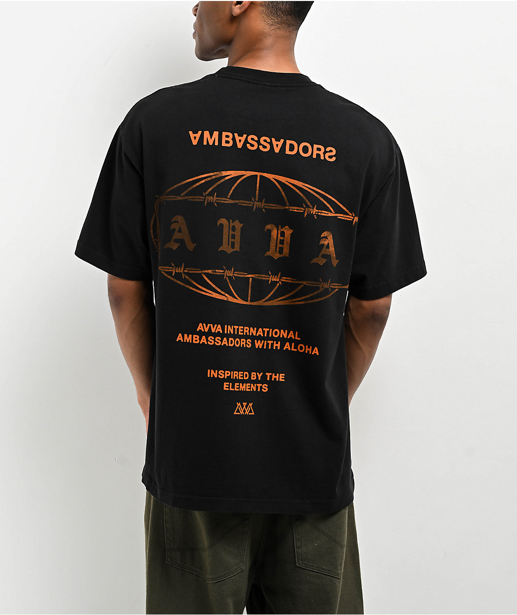 AVVA Barbed Globe Black T-Shirt