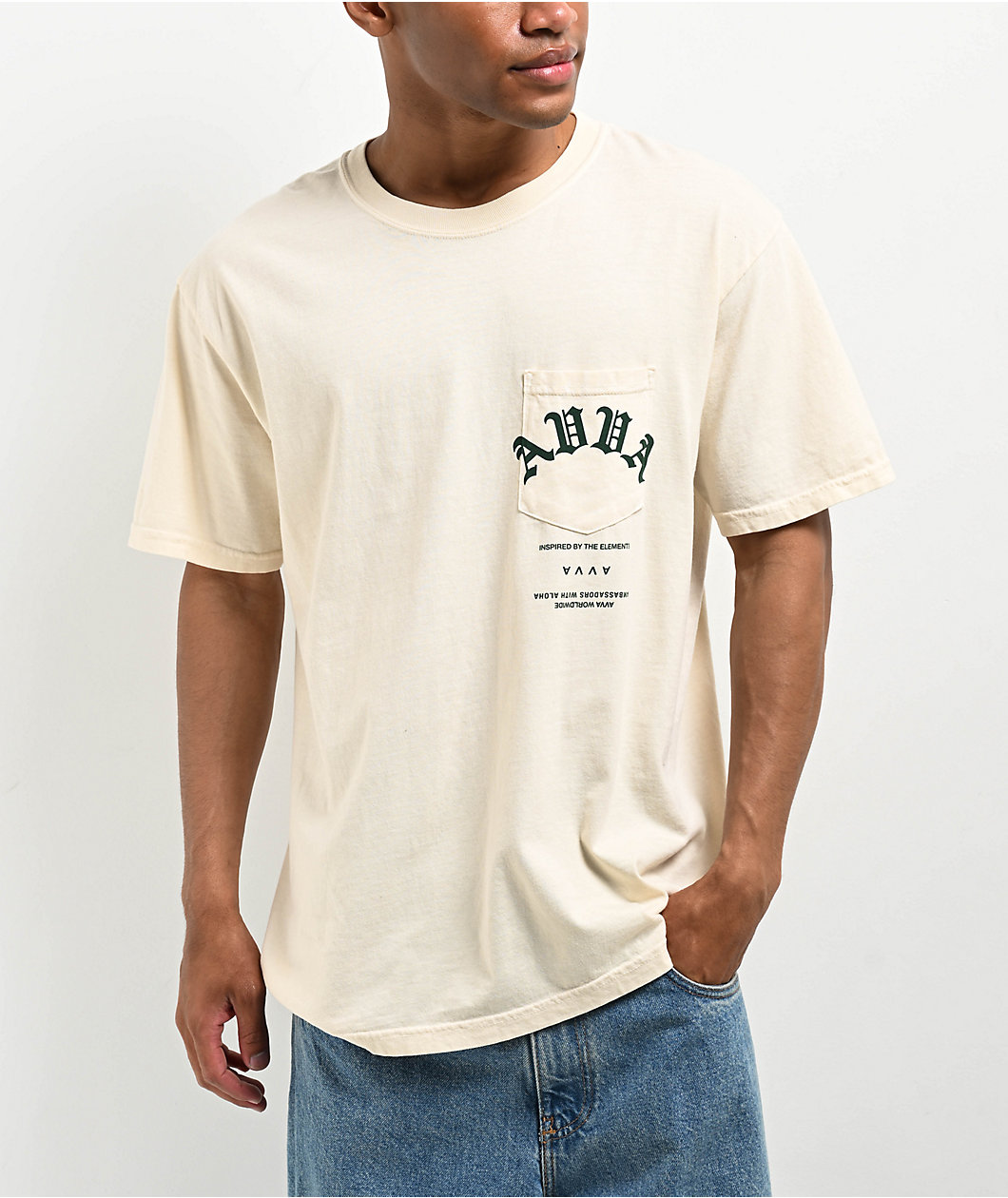 AVVA Over The Top Natural Pocket T-Shirt