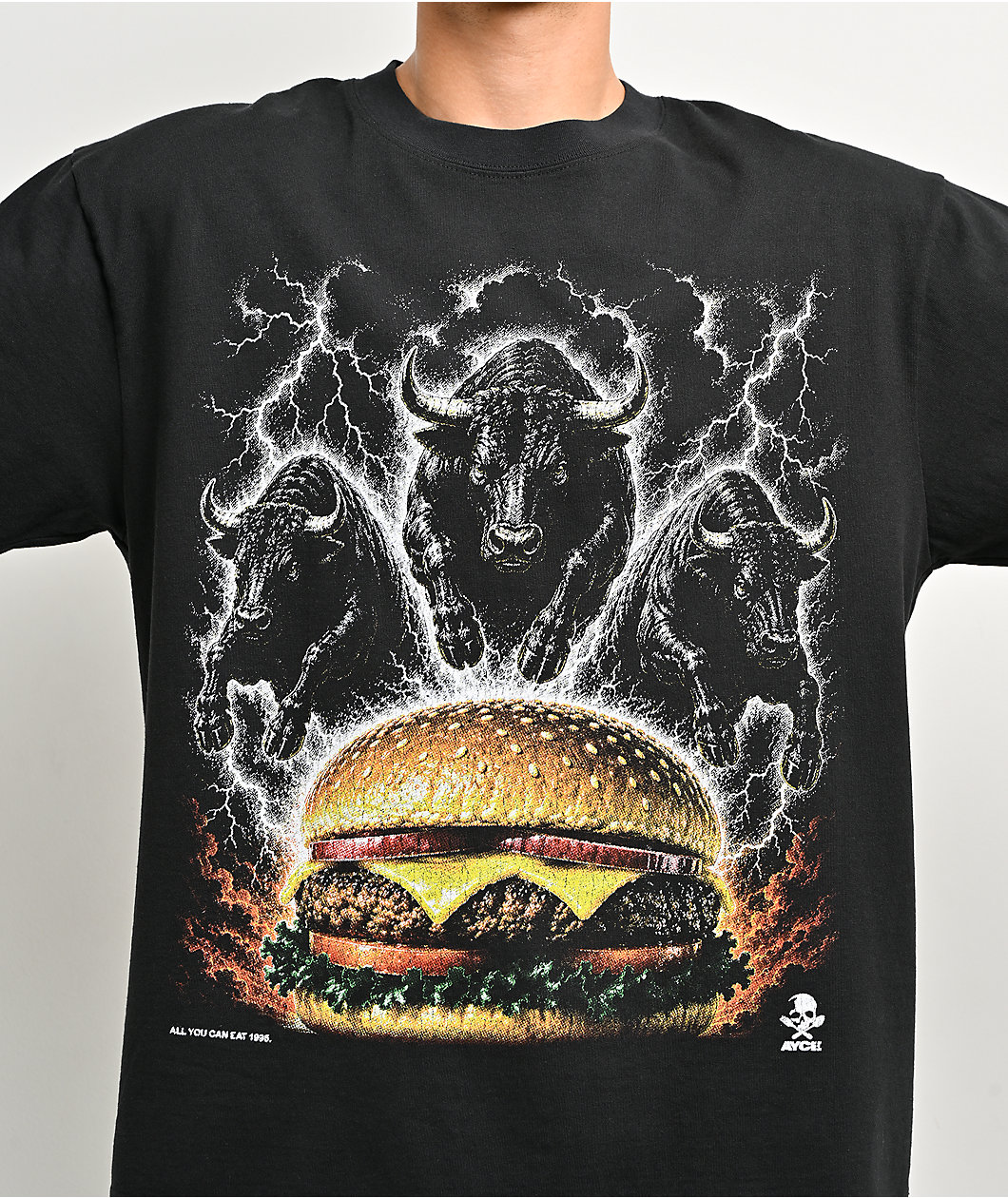 AYCE Cheeseburgers Black T-Shirt