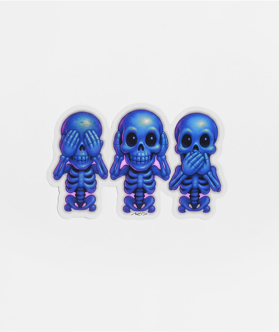 Acid Metal Skeleton Feelings Sticker