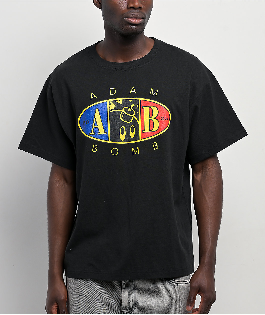 Adam Bomb 5 Star Black T-Shirt