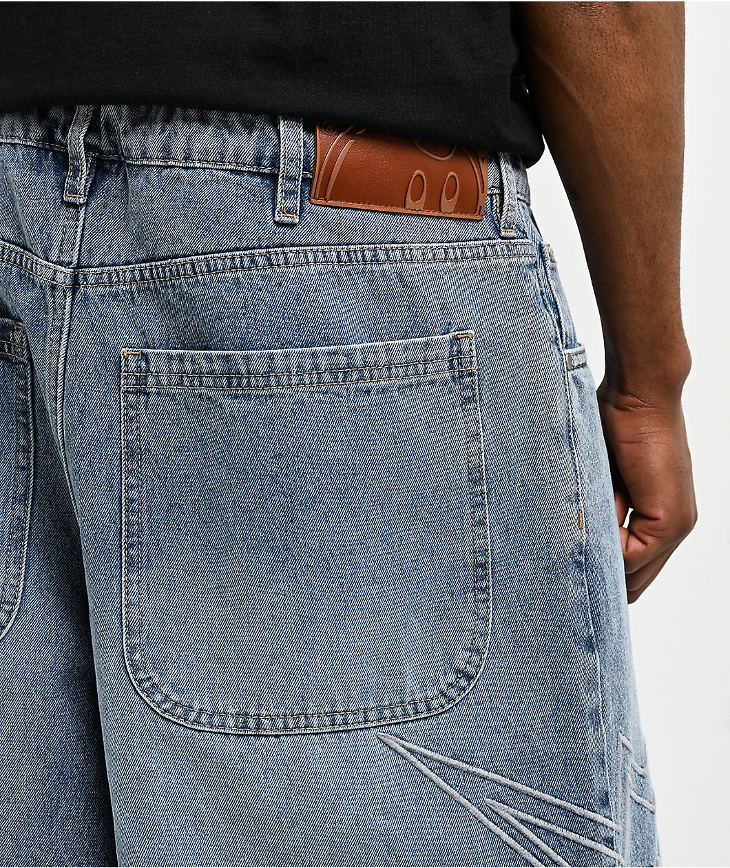 Adam Bomb Big Bomb Light Blue Wash Denim Shorts