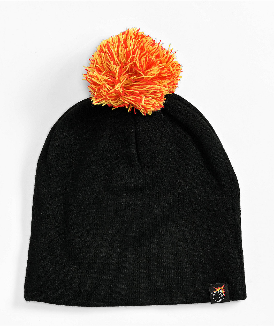 Adam Bomb Black Pom Beanie