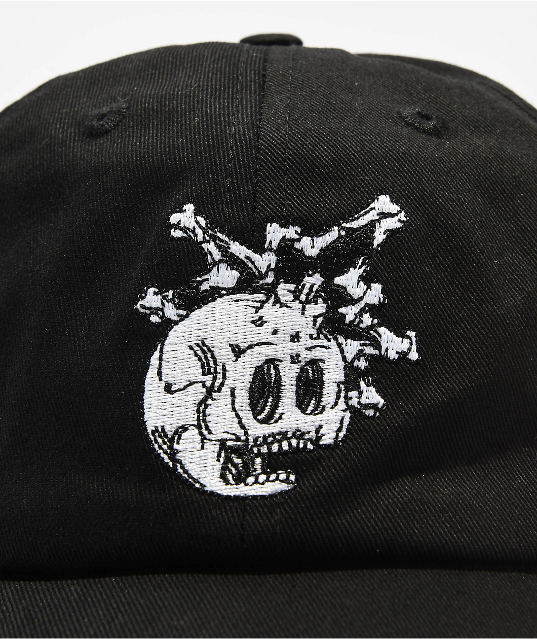 Adam Bomb Bones Black Strapback Hat 