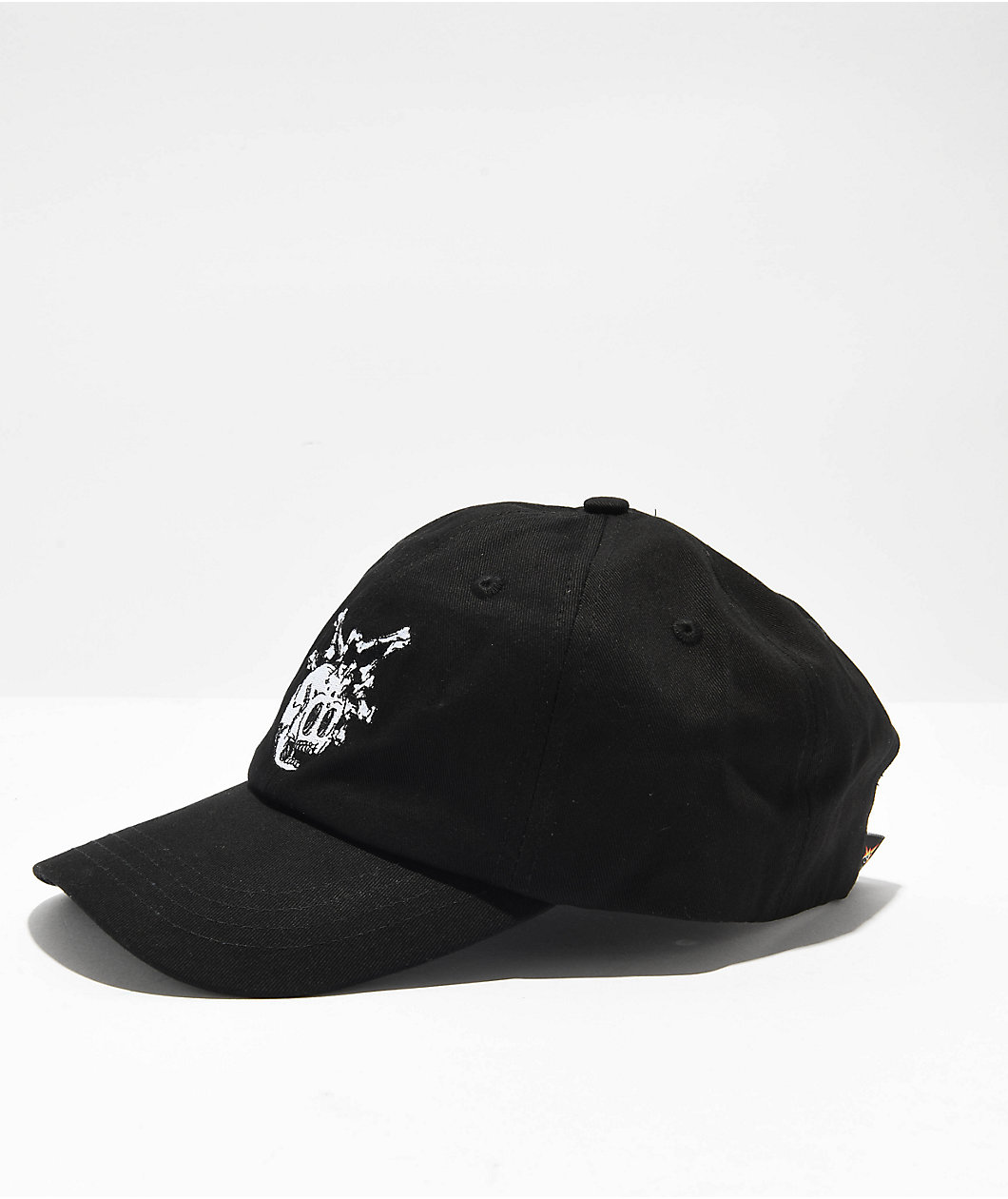 Adam Bomb Bones Black Strapback Hat 