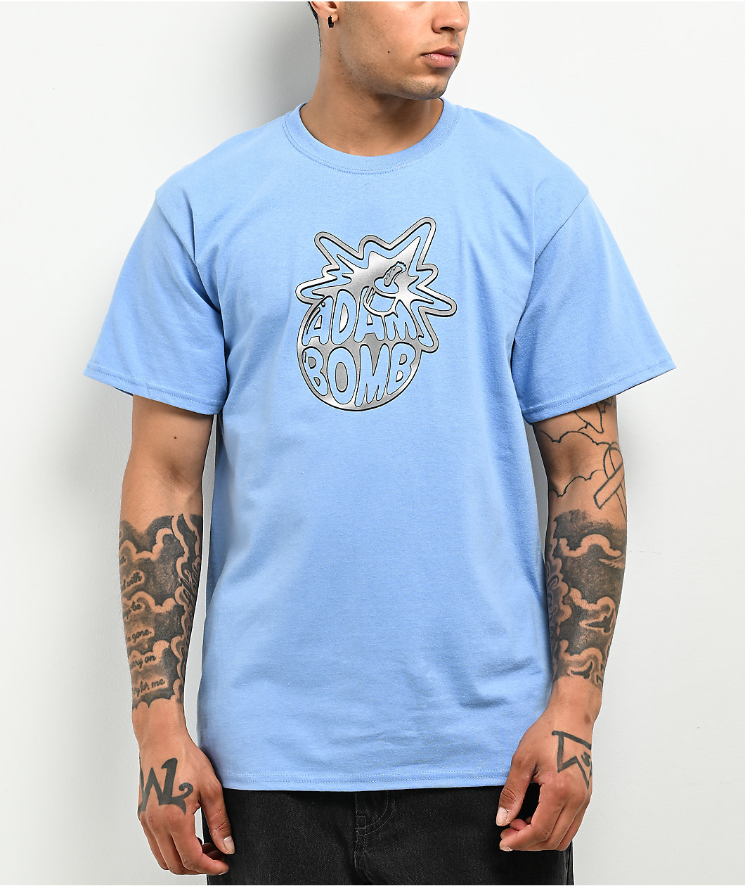 Adam Bomb Bubblechrome Light Blue T-Shirt