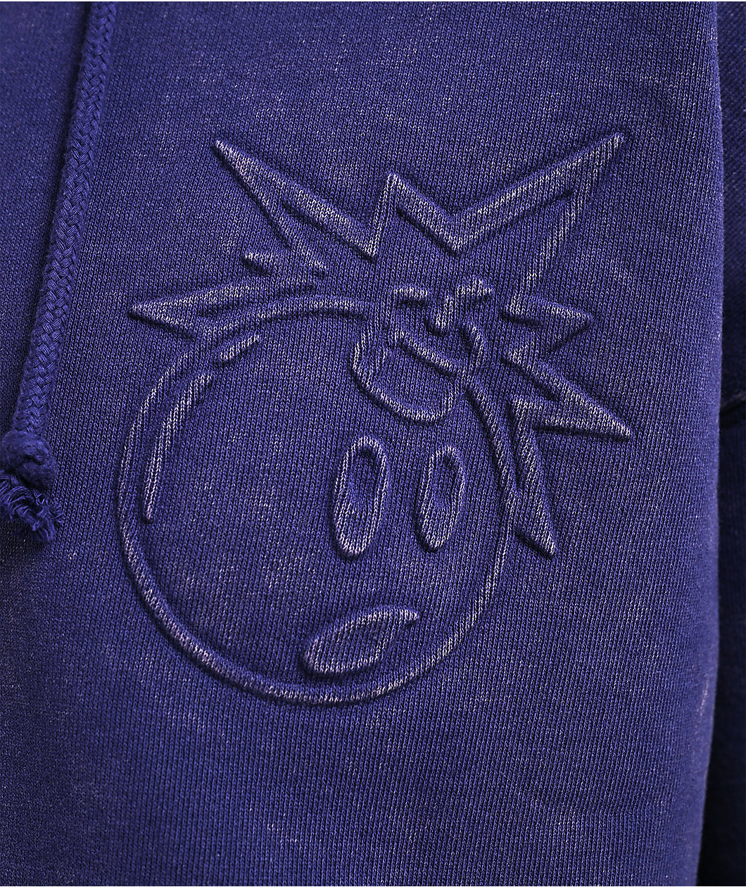 Adam Bomb Logo Blue Wash Zip Hoodie