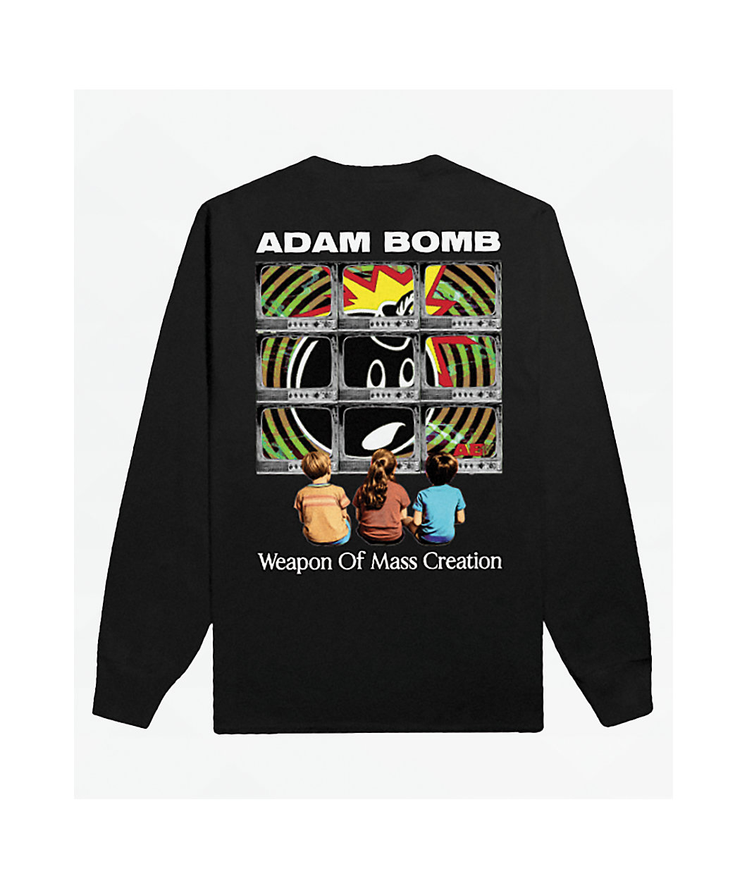 Adam Bomb Mass Creation Black Long Sleeve T-Shirt
