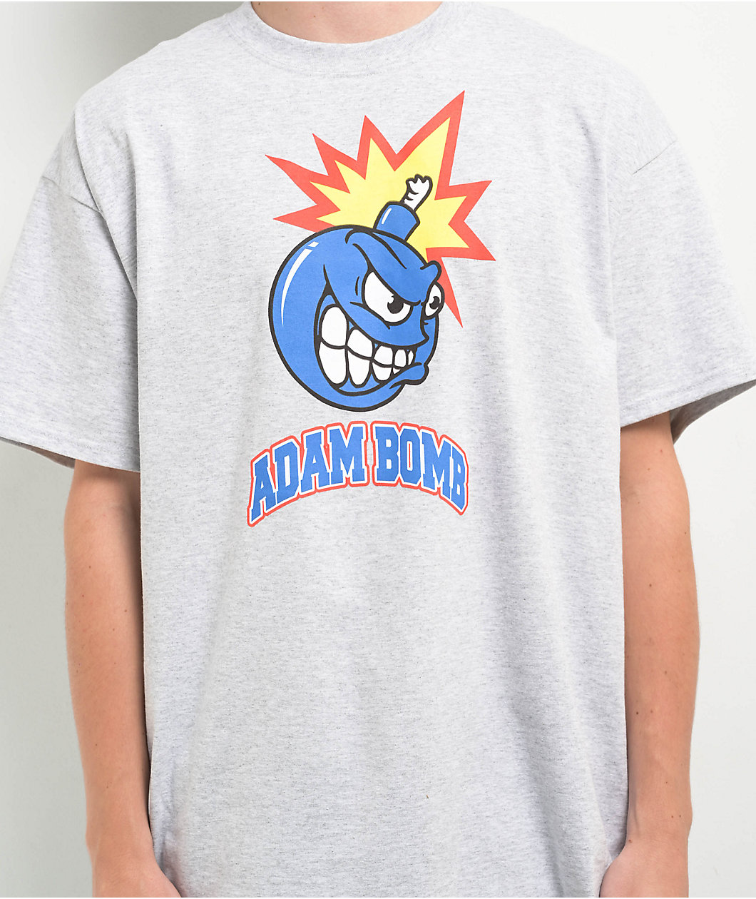 Adam Bomb Mean Bomb Heather Grey T-Shirt