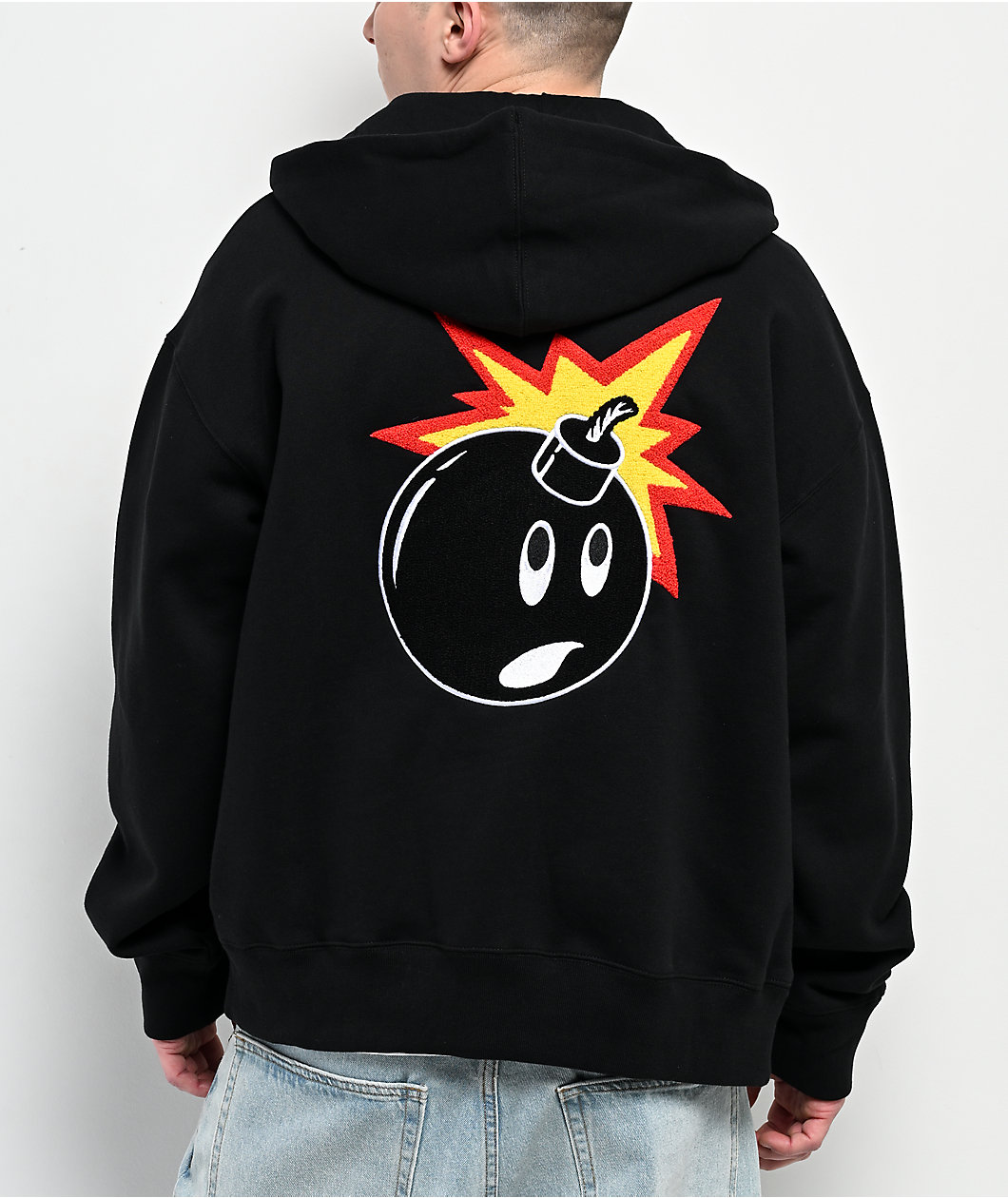 Adam Bomb OG Logo Chenille Black Zip Hoodie
