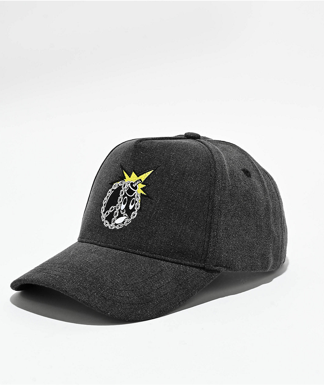 Adam Bomb Peace Chain Washed Black Snapback Hat