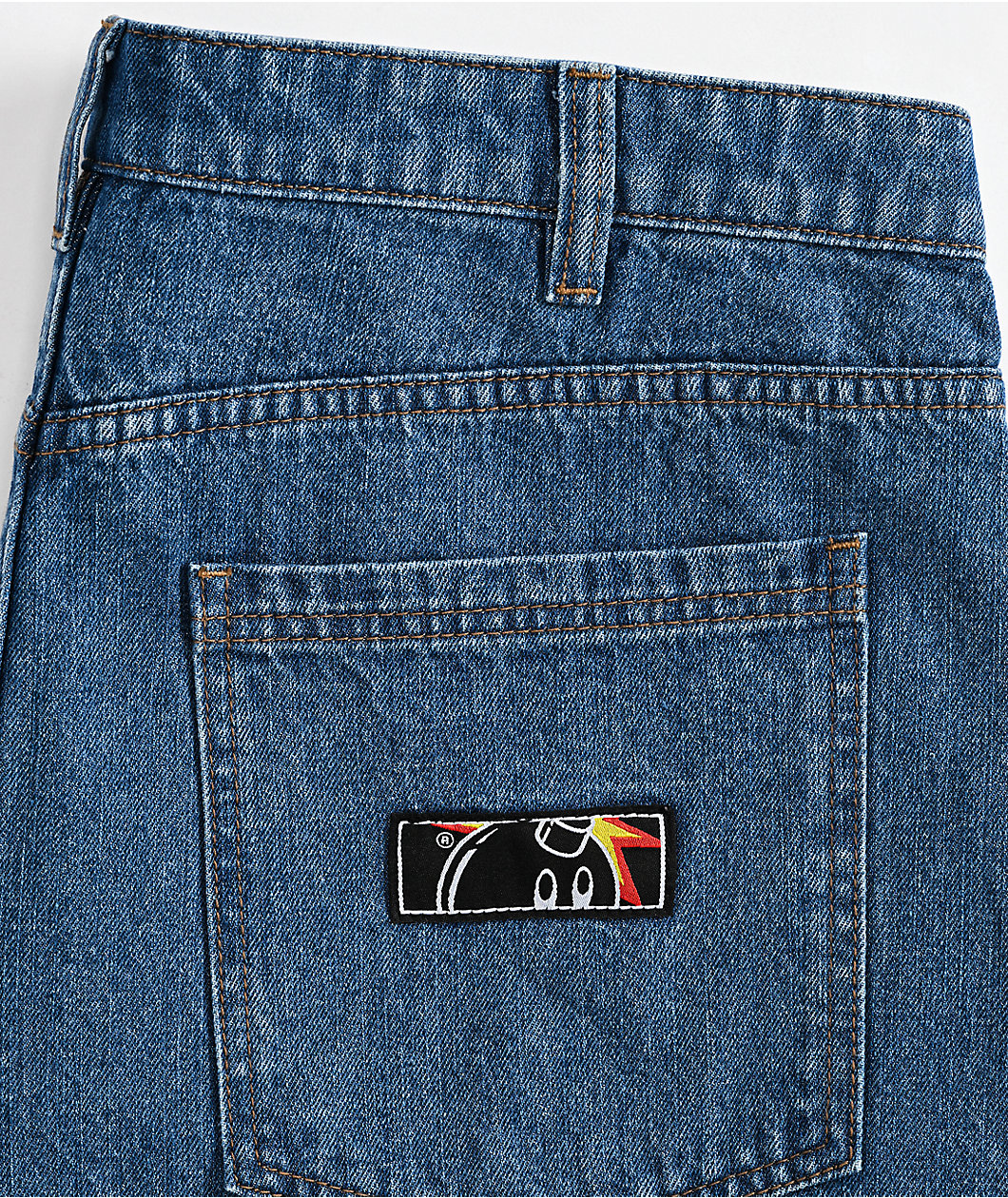 Adam Bomb Speed Blue Denim Baggy Shorts