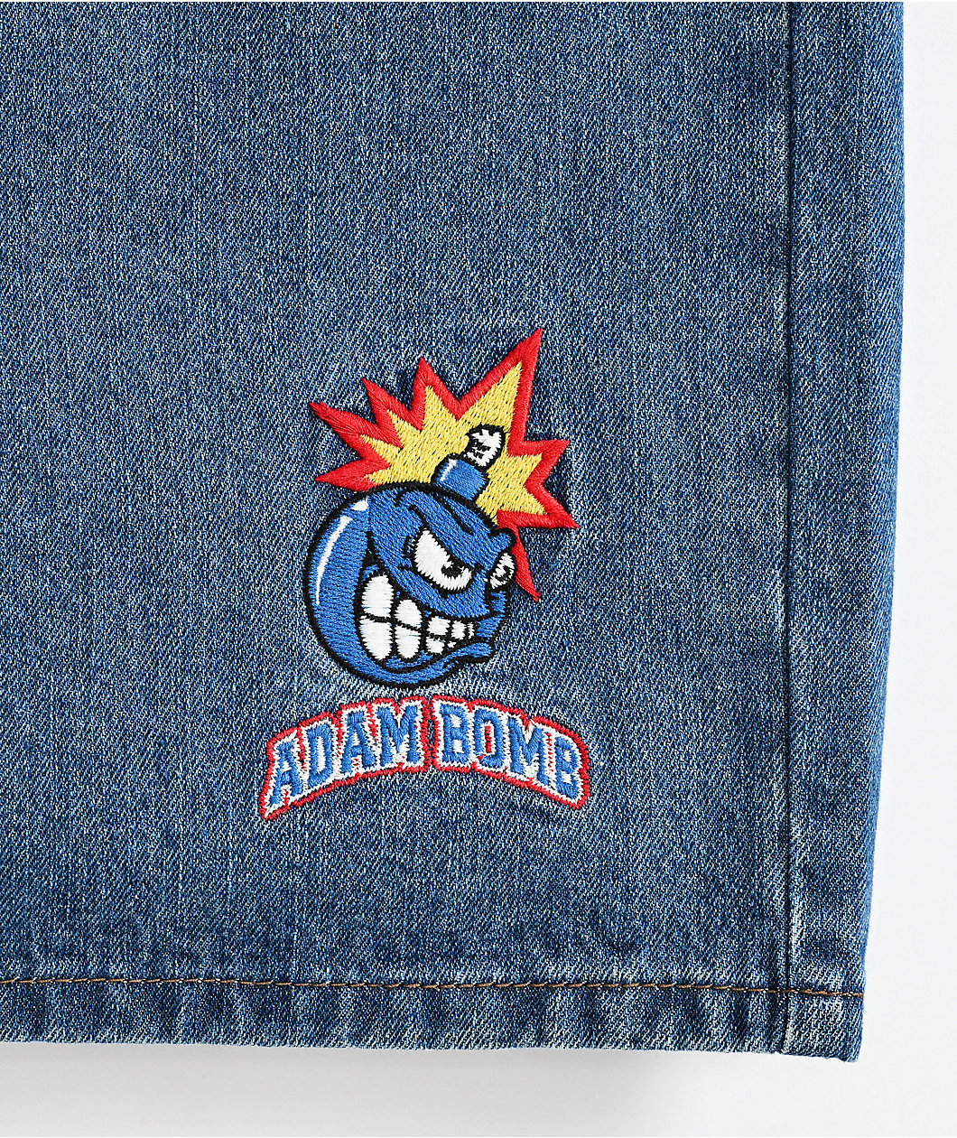 Adam Bomb Speed Blue Denim Baggy Shorts