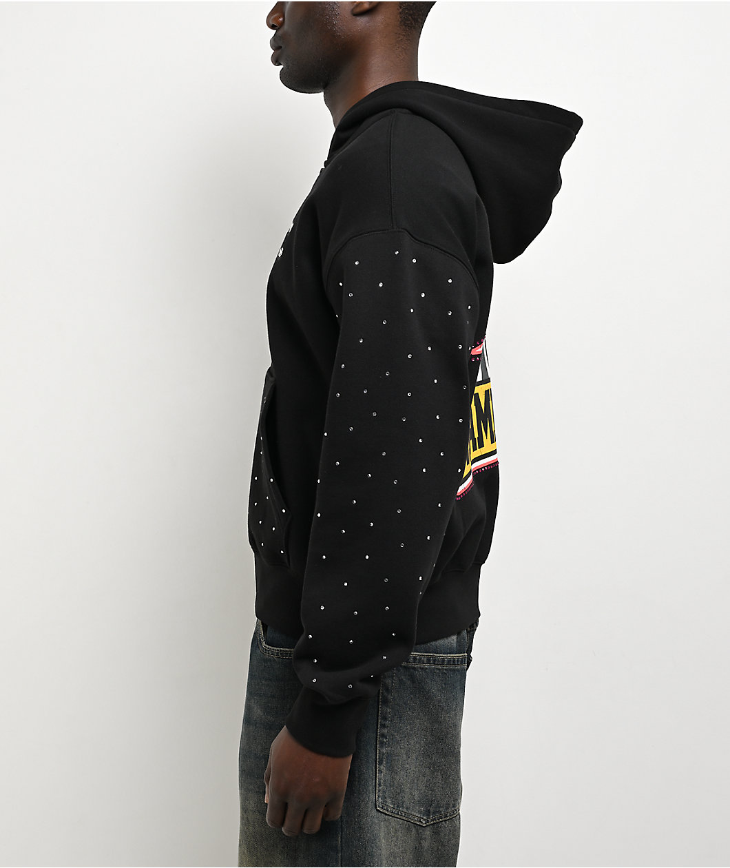 Adam Bomb Variety Patch Black Zip Hoodie