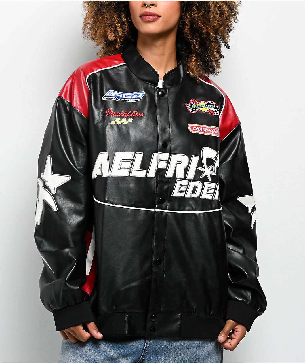 Aelfric Eden Racing Black & Red Colorblock Jacket