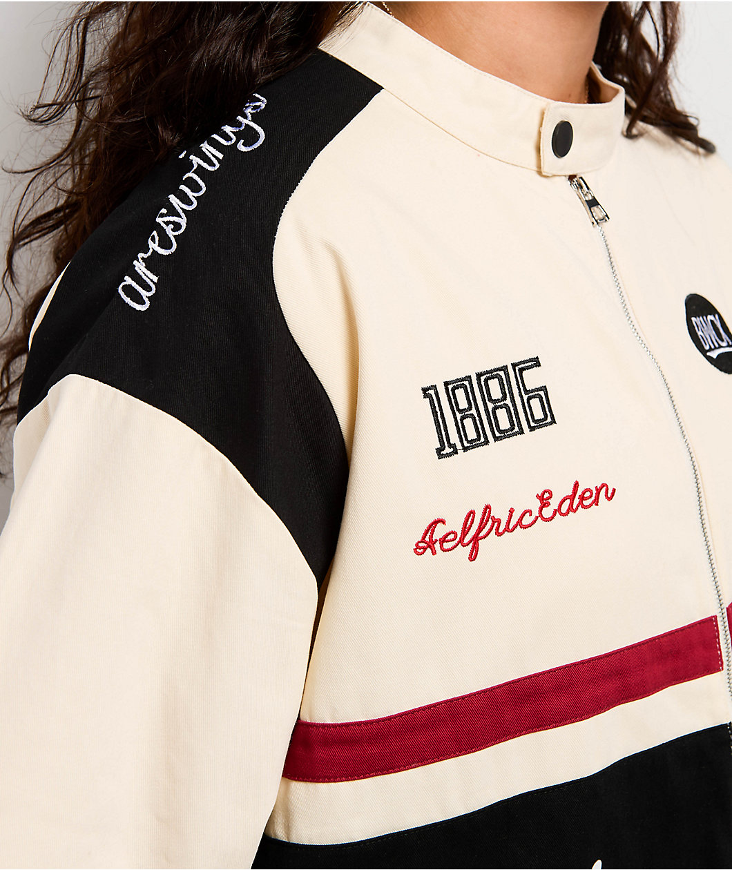 Aelfric Eden Racing Zip Up Cream Heavyweight Jersey