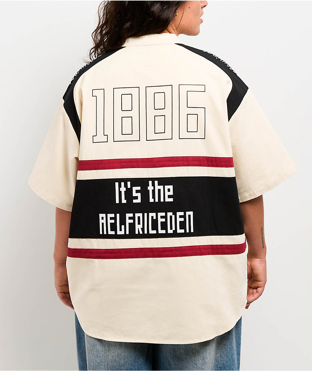 Aelfric Eden Racing Zip Up Cream Heavyweight Jersey