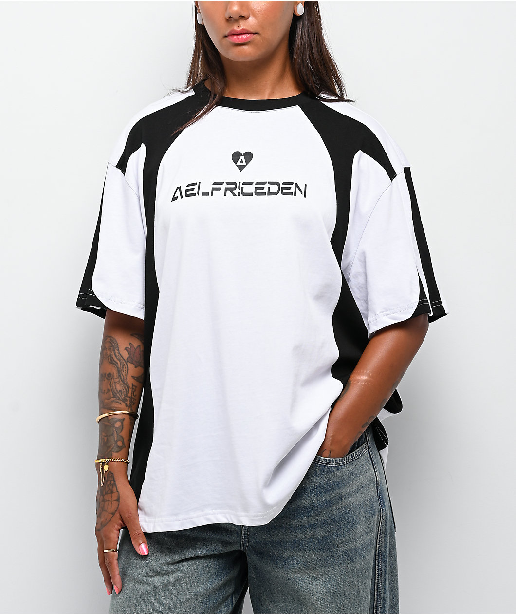 Aelfric Eden Segmentation Patchwork White T-Shirt
