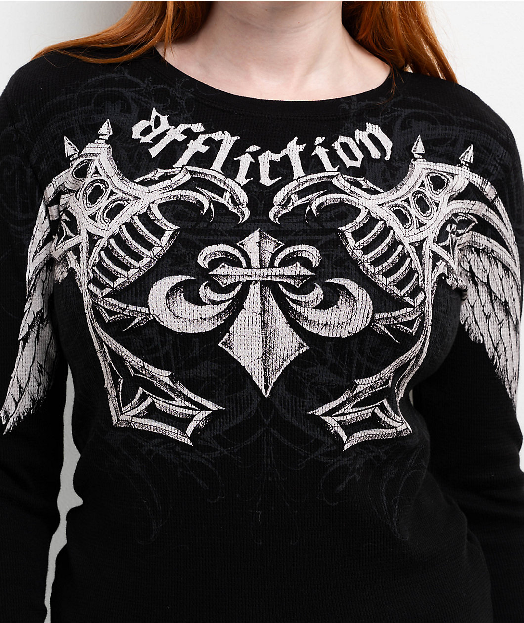 Affliction Agulias Black Thermal Long Sleeve T-Shirt