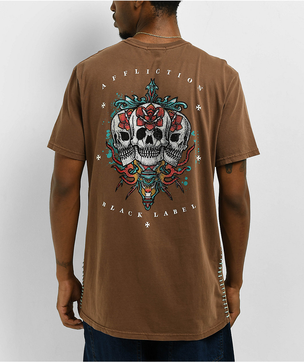 Affliction Alley Wreck Brown T-Shirt