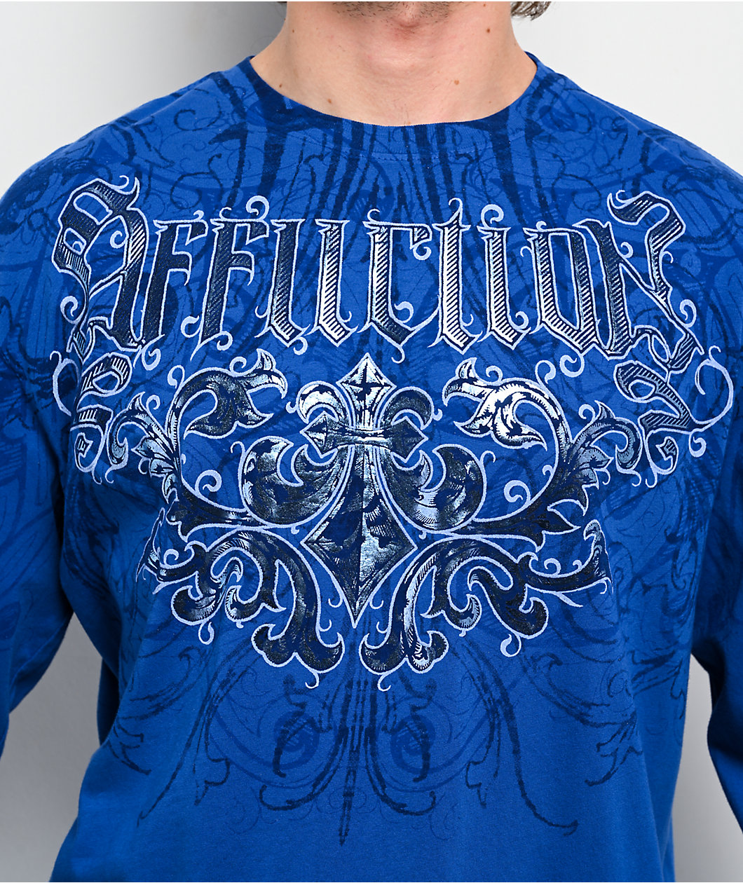 Affliction Artifact Dark Blue Long Sleeve T-Shirt