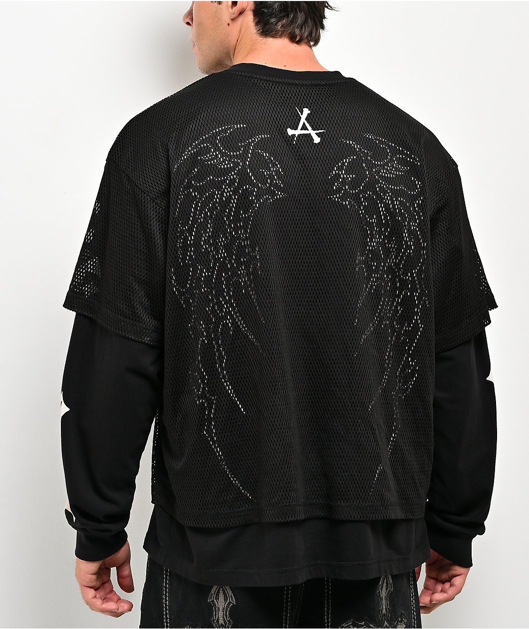Affliction Black Jersey 2fer T-Shirt