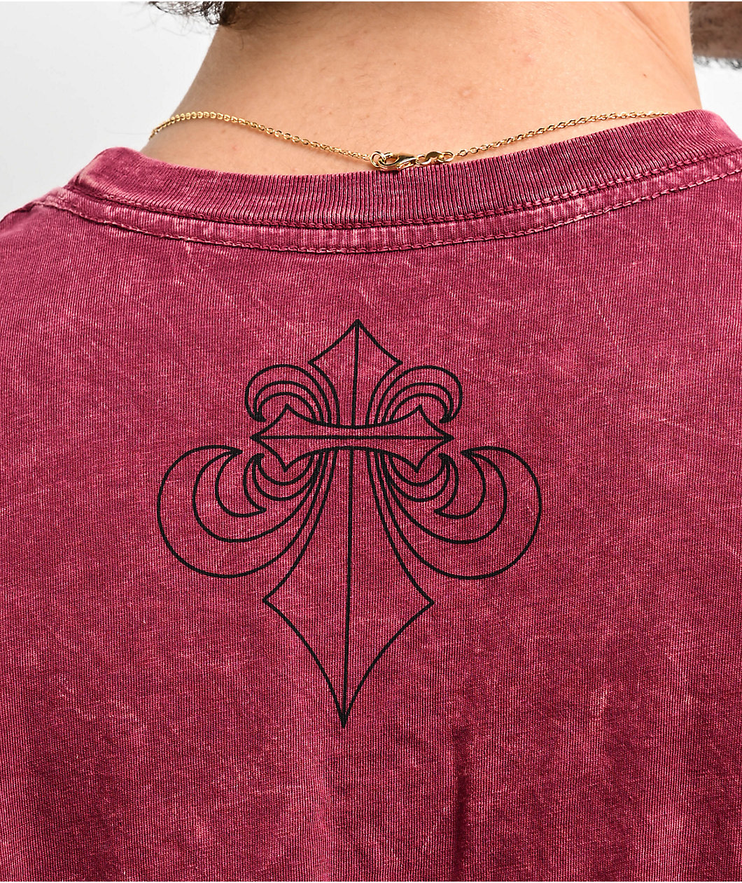 Affliction Black Knight Burgundy T-Shirt