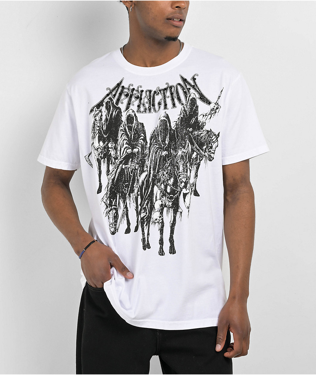 Affliction Black Night White T-Shirt