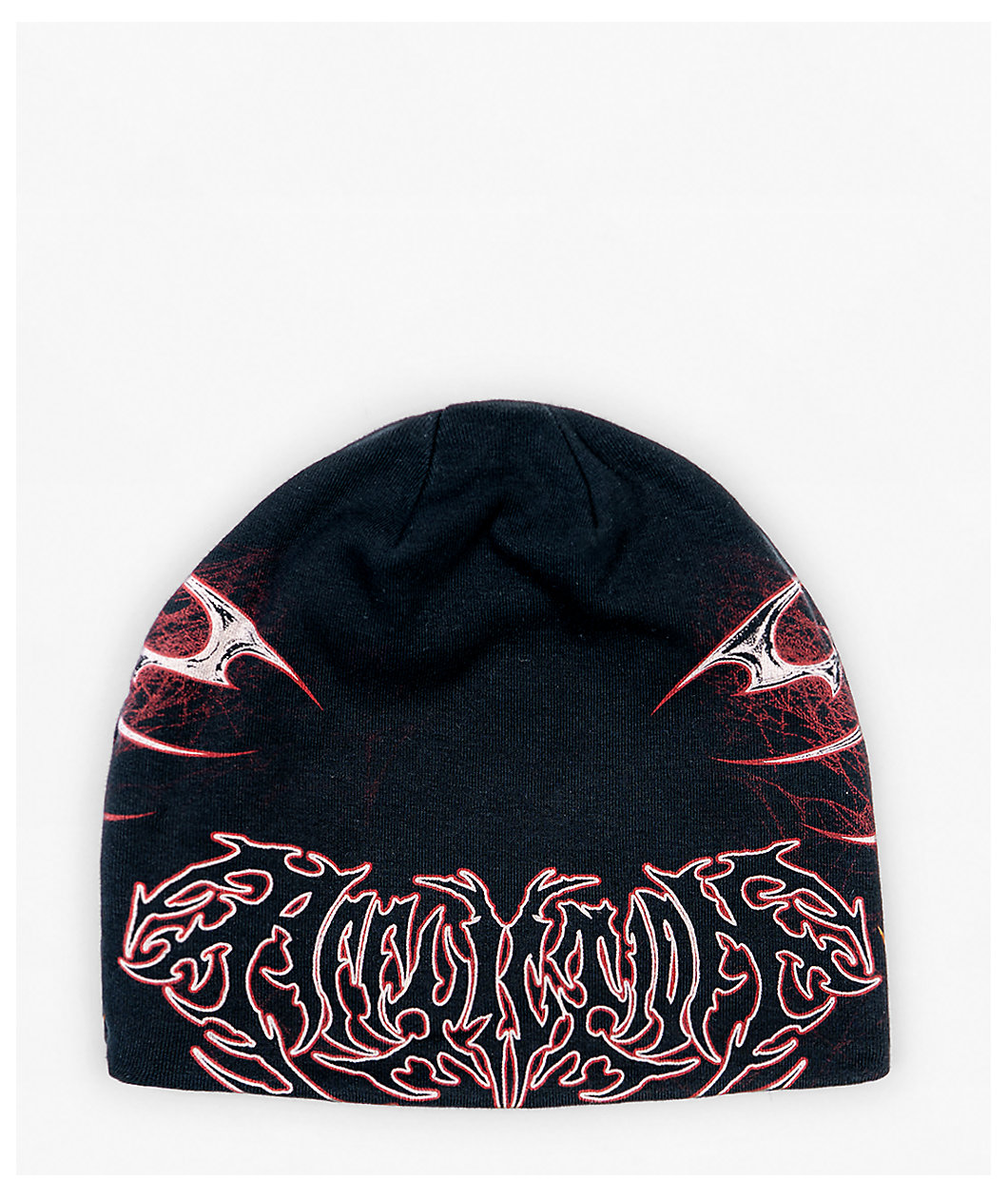 Affliction Brooding Phase Black Reversible Skully Beanie