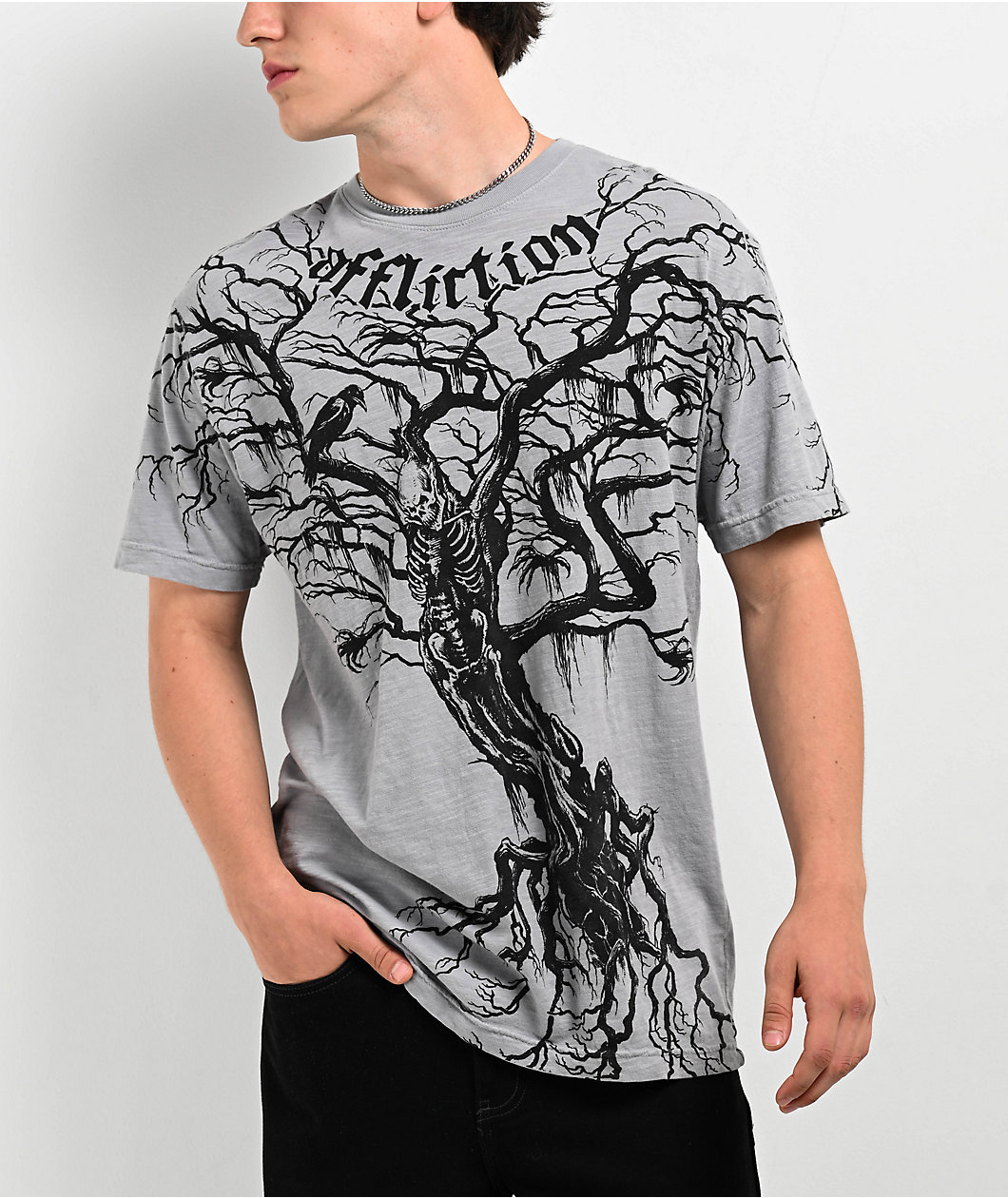 Affliction Catharsis Grey T-Shirt