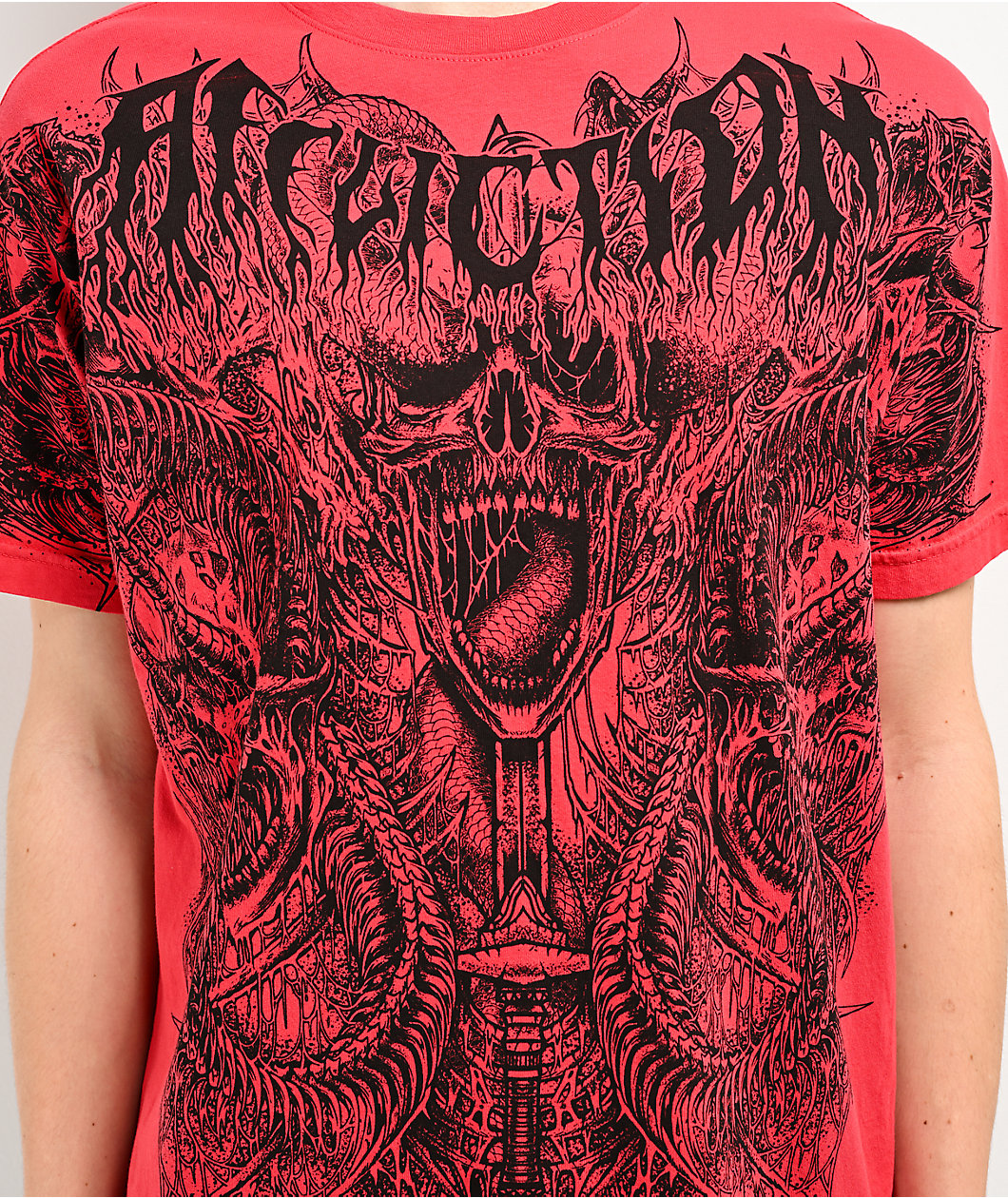 Affliction Caustic Abyss Red T-Shirt