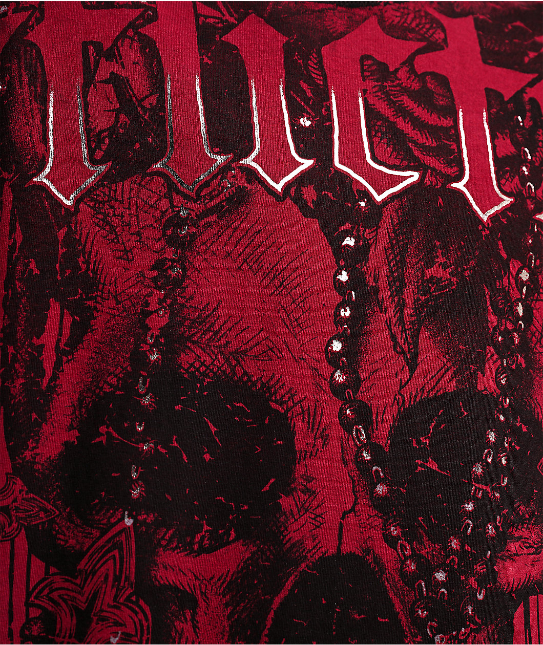 Affliction Chemical Rain Red & Grey 2fer Long Sleeve T-Shirt