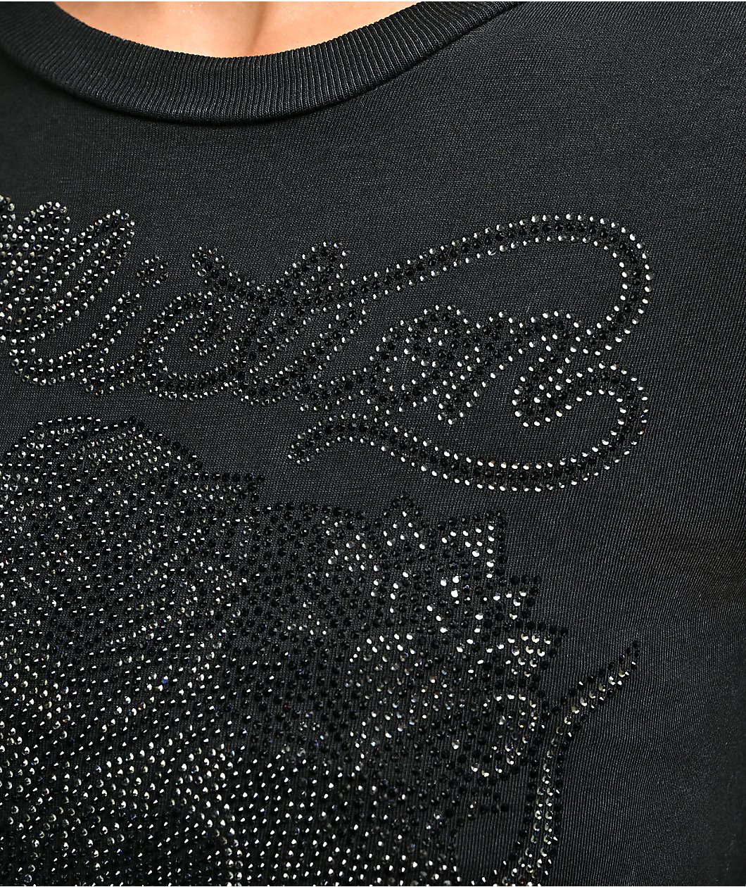 Affliction Club Chapter Black Wash Crop T-Shirt